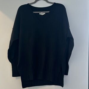 ABERCROMBIE & FITCH Soft AF Collection V-Neck Black Oversized Tunic Sweater XS